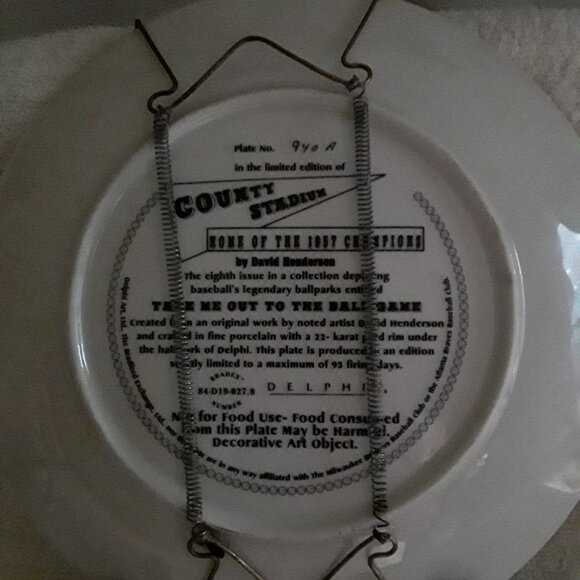 Bradford Exchange Collectible Baseball Stadium Plate - Picture 7 of 8